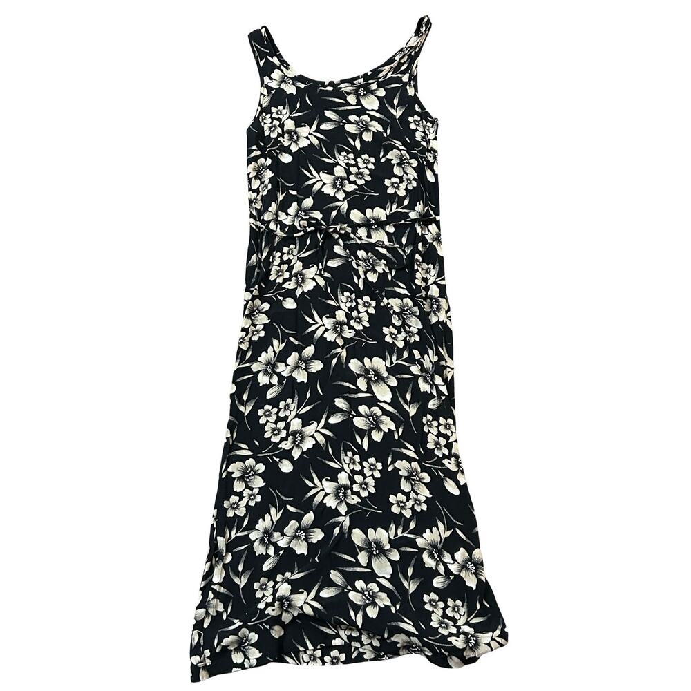 Vtg Old Navy Floral Midi Dress Womens 8 Forest Fairy Summer Flowercore Cottage